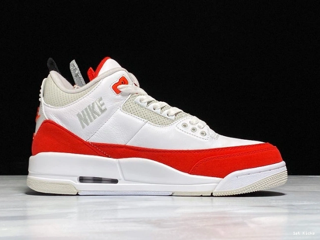 1st Kicks Shoes White Jordan Red Tinker University CJ0939-100 Retro 3 Air 0717